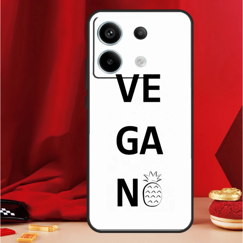 LOVE VEGGIE Vegetarian Quotes VEGAN Funda For Xiaomi Redmi 13C 12 9C 10C 12C Redmi Note 13 9 10 11 12 Pro 9S 10S 11S 12S Case