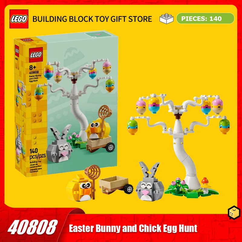 

LEGO Block Toy 40808, пасхальное яйцо, охотничье путешествие, игрушечные блоки ручной работы, подарки на день рождения для мальчиков и девочек