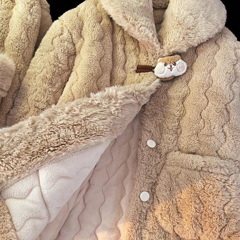 

Women's Clothing Pajamas Winter Thicken Keep Warm Suit At Home Outdoors Comfortable Sleep Ventilate Cute Exquisite Fashion