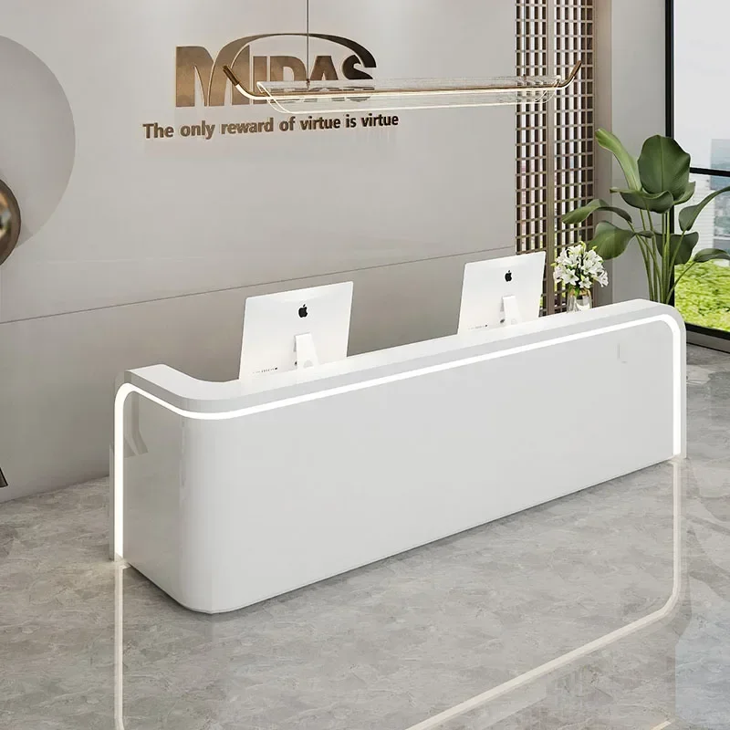 Unique Pulpit Front Reception Desk Lectern Small Reception Mobile Pulpitos Shop Display Cash Counter Bureau Postmodern Furniture