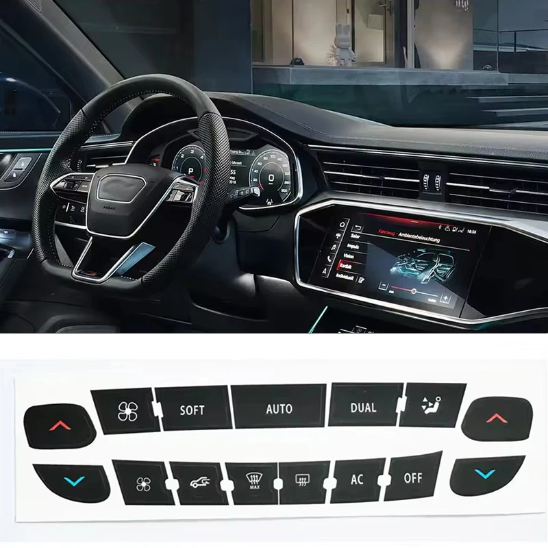 Car Button Repair Decal Sticker Air Condition Climate Control Button Repair Sticker for Renault Megane/ Master/ Scenic III