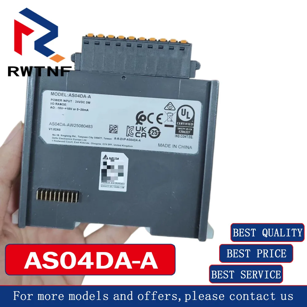 Brand New Genuine AS04DA-A Delta Analog I/O module,100% original warehouse stock