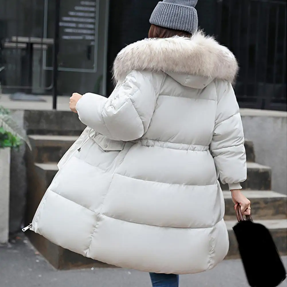 معطف واق من المطر بارد دافئ للنساء سترات نسائية خفيفة للغاية شتاء 2025 سترة طويلة خفيفة الوزن مبطنة الاتجاه سترات #4