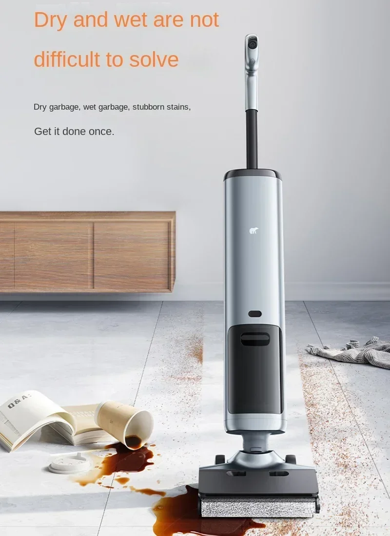 مكنسة Shunzao Scrubber H200 الكهربائية، آلة الغسيل والسحب المتكاملة، تنظيف الحواف الموسعة، التنظيف التلقائي