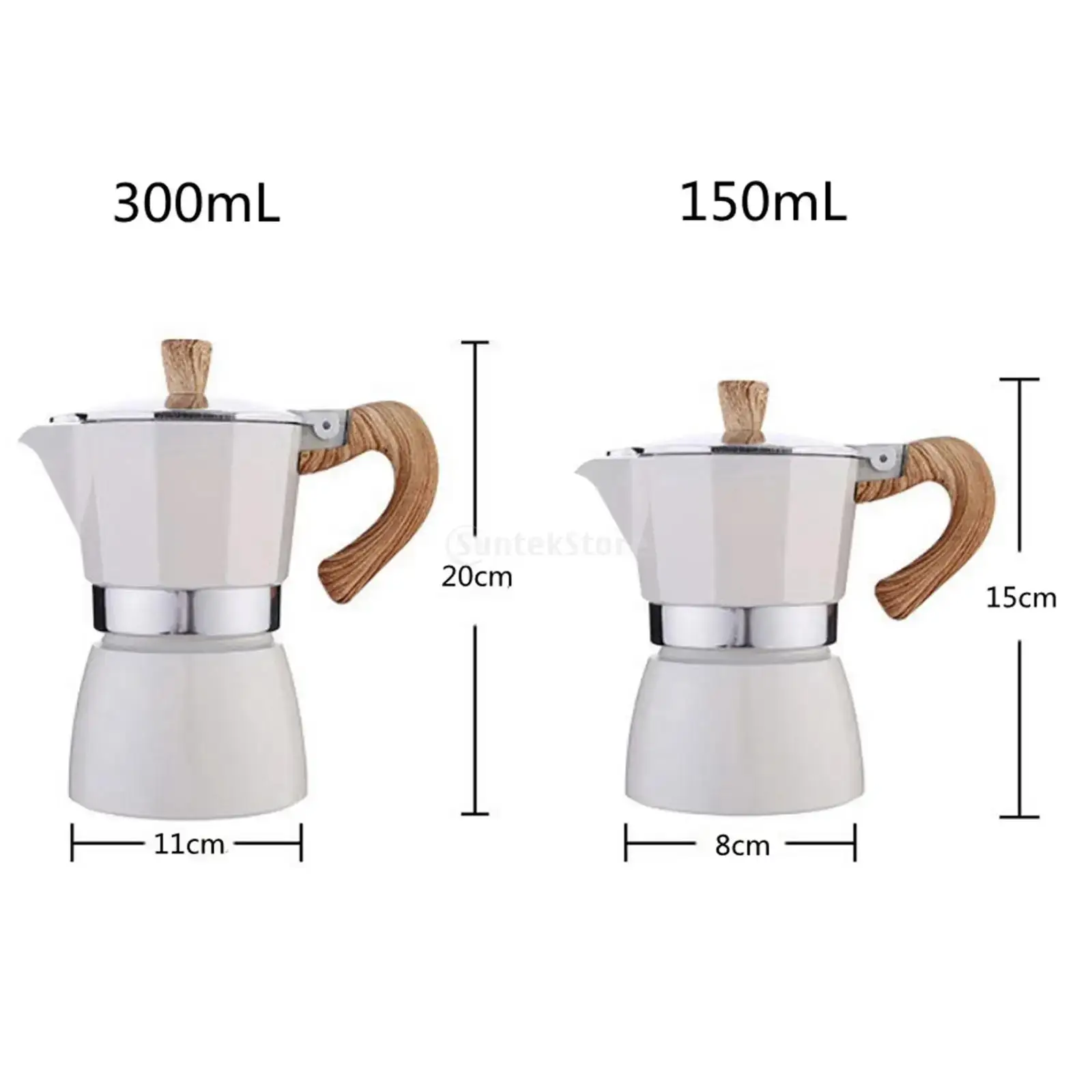 صانع موكا القهوة الإيطالية موكا اسبريسو Percolator وعاء مقهى صانع التركية الفولاذ المقاوم للصدأ القهوة الضغط موقد علوي