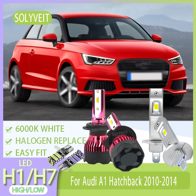 

High Performance 6000k White LED H1/H7 High Low Beam Bulb High Brightness For Audi A1 Hatchback 2010 2011 2012 2013 2014