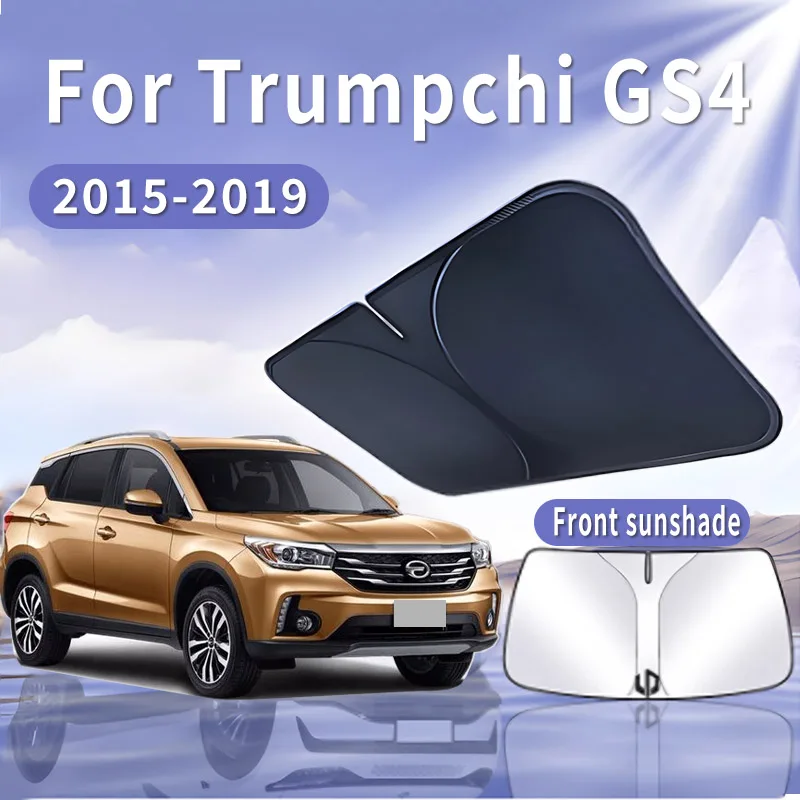 Foldable Car Sun Visor For Trumpchi GS4 2015~2019 2016 Front Windshield Sunshade Heat Insulation Summer Cooling Auto Accessories