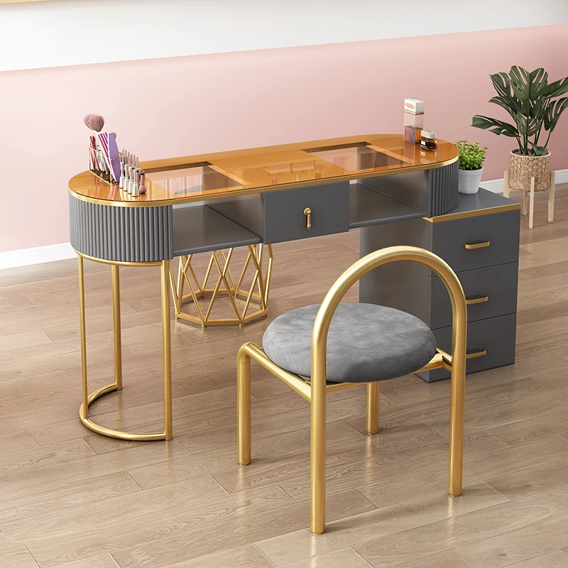 طاولة مانيكير للباديكير، حامل صالون أظافر صغير، طاولات تلميع، مكتب حرفي، محطة عمل للمكياج، أثاث Muebles Manicura ​ ​