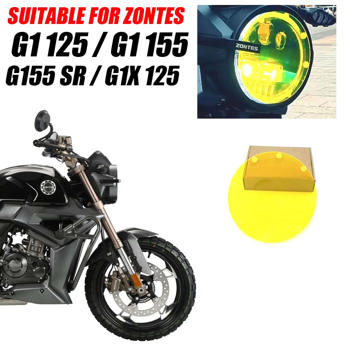 ZONTES G1 125/G1 155/G155 SR/G1X 125 غطاء حامي المصباح للدراجة النارية - حماية متينة لنظام الإضاءة لدراجةك