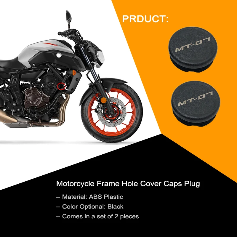 MT07 XSR700 Tracer700 Frame Hole Cover Caps Plug Decorative Frame Cap Set For Yamaha MT 07 Tracer 700 XSR 700 2013-2021 2020