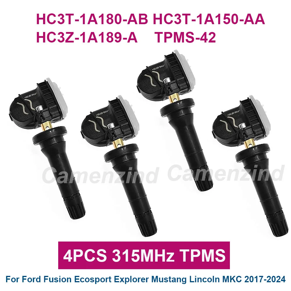 4 шт. для FORD MUSTANG 2017-2021 FUSION 315 МГц датчик давления в шинах TMPS OEM HC3T-1A180-AB HC3T-1A150-AA HC3Z-1A189-A