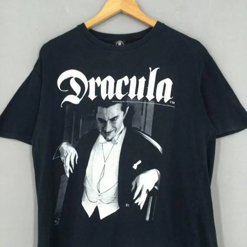 2000s Dracula Horror Movies T Shirt Basic black Movie NH1373