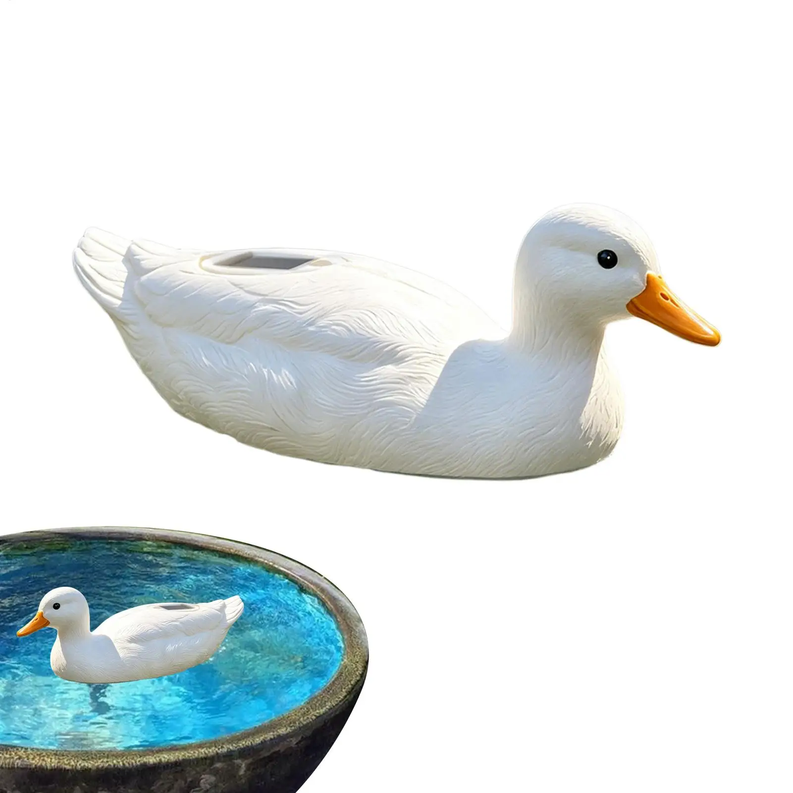 Solar-powered floating pool lights featuring ducks Cute Duck LED UV Resistant Pool Floating Lights fountain landscape lights