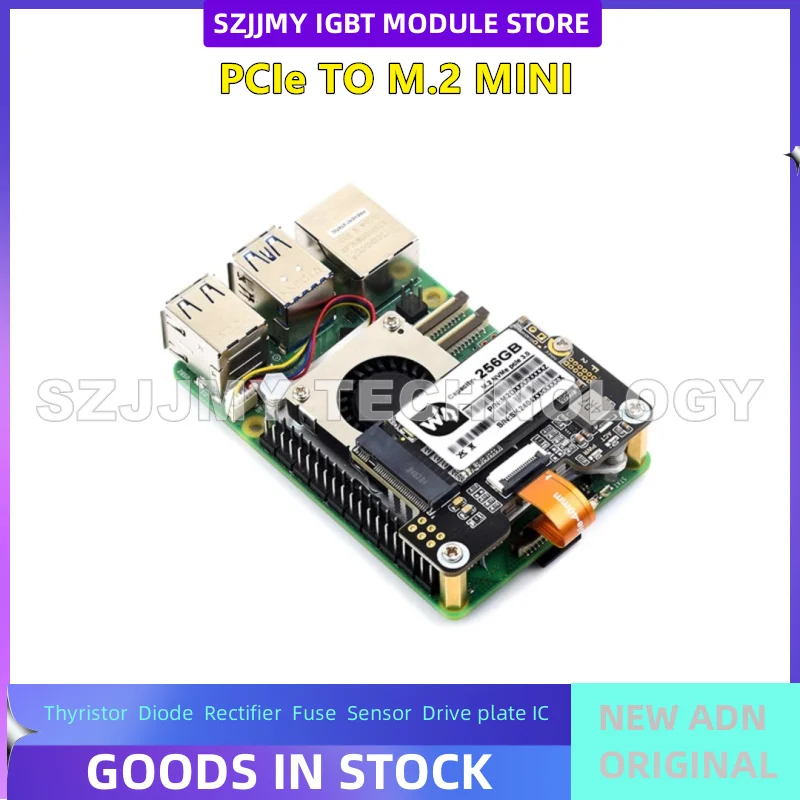 Raspberry Pi 5 Solid State Drive Expansion Board PCIe to M.2 Mini Adapter Board NVMe High Speed Read and Write