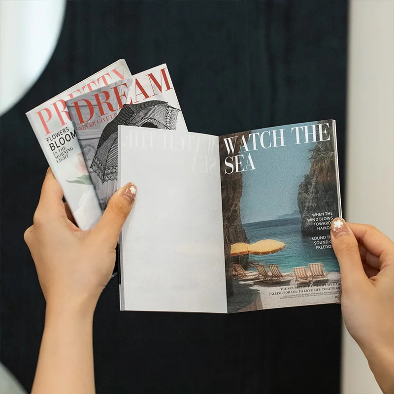 1 حزمة/3 عبوات 6 مجموعة مجلات عتيقة مميزة من مواد تزيين سجل القصاصات مجموعة تصميم إبداعي لموضوع الكتب #4