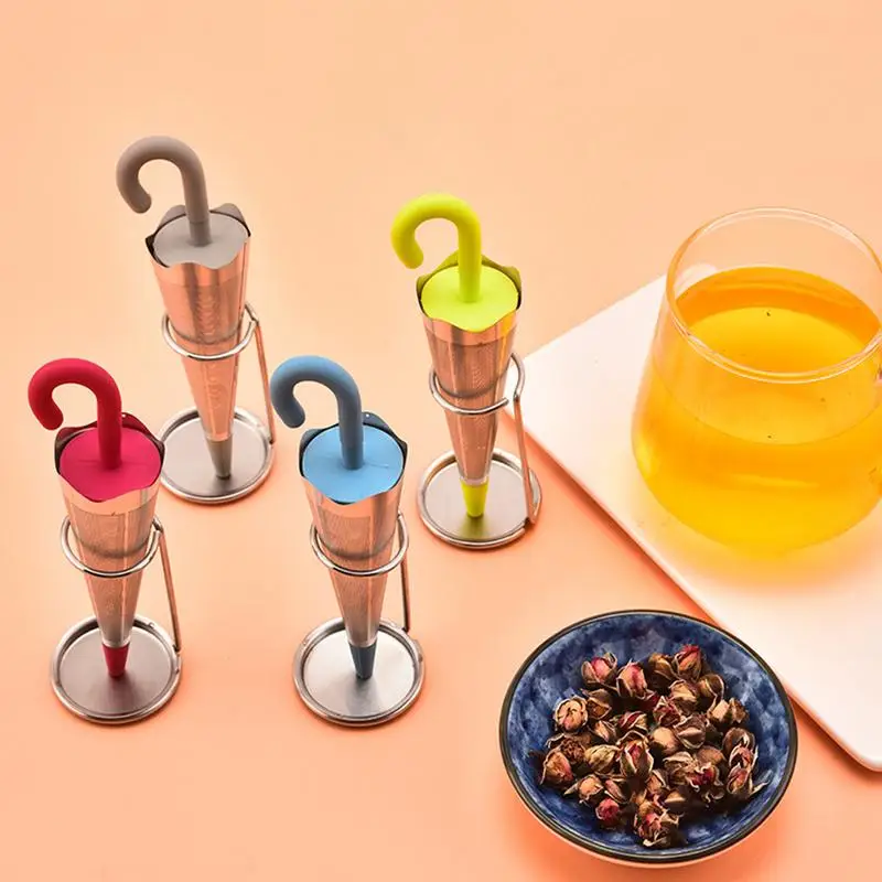 

Tea Infuser Loose Leaf Strainer Cute Umbrella Strainer Handy Stainless Steel Loose Steeper For Tea Filter Diffuser Teaware