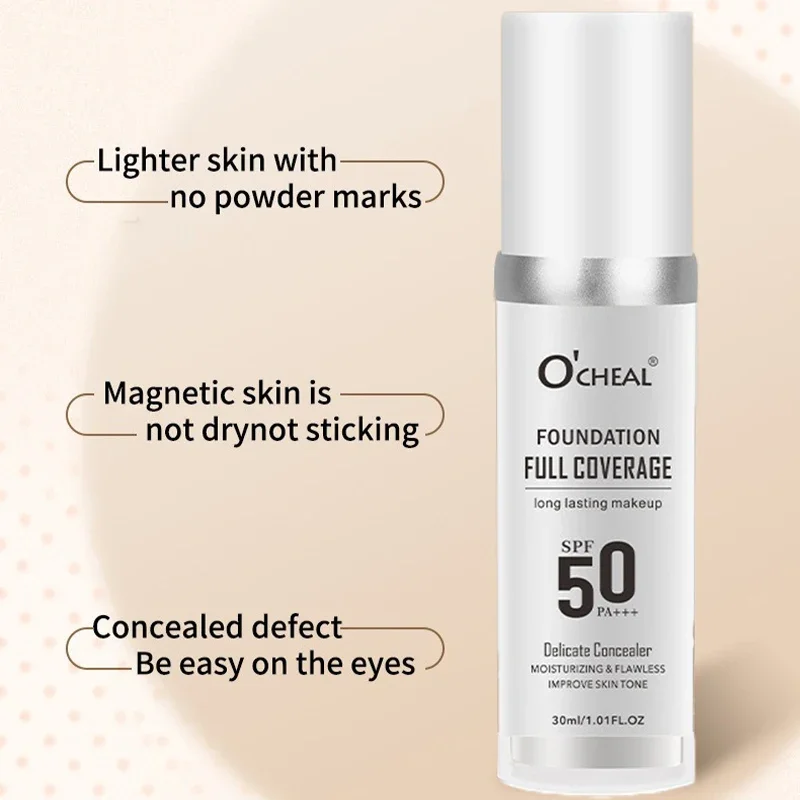 Base de maquiagem que muda de cor, corretivo, hidratante de longa duração, nutritivo, controle de óleo, base facial, cosméticos