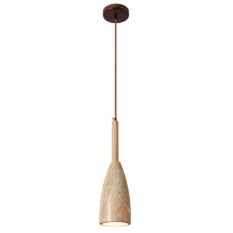 

IWHD Home Decor LED Pendant Lights Fixture Bedroom Dining Room Balcony Stone Wood Nordic Modern Hanging Lamp Luminaria Pendente