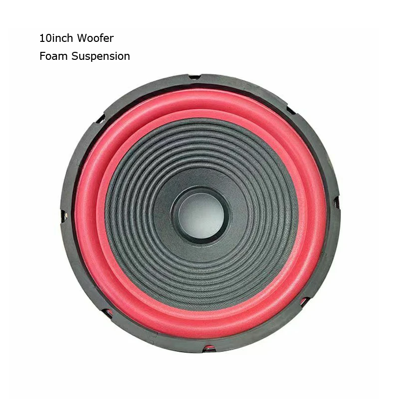 1pc I KEY BUY 10 Inch Steel Custom Frame Paper Cone Red Foam Edge HiFi Music Player Speaker Hi End 50W 4 Ohm  Diameter 255mm