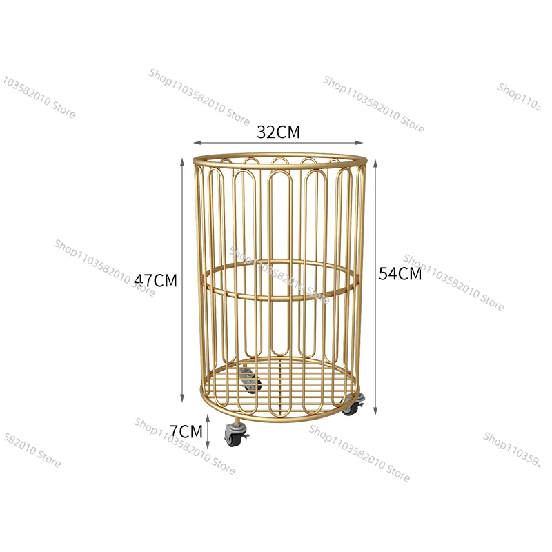 New Nordic Light Luxury Laundry Basket, Gold Dirty Clothes Storage Basket for Home