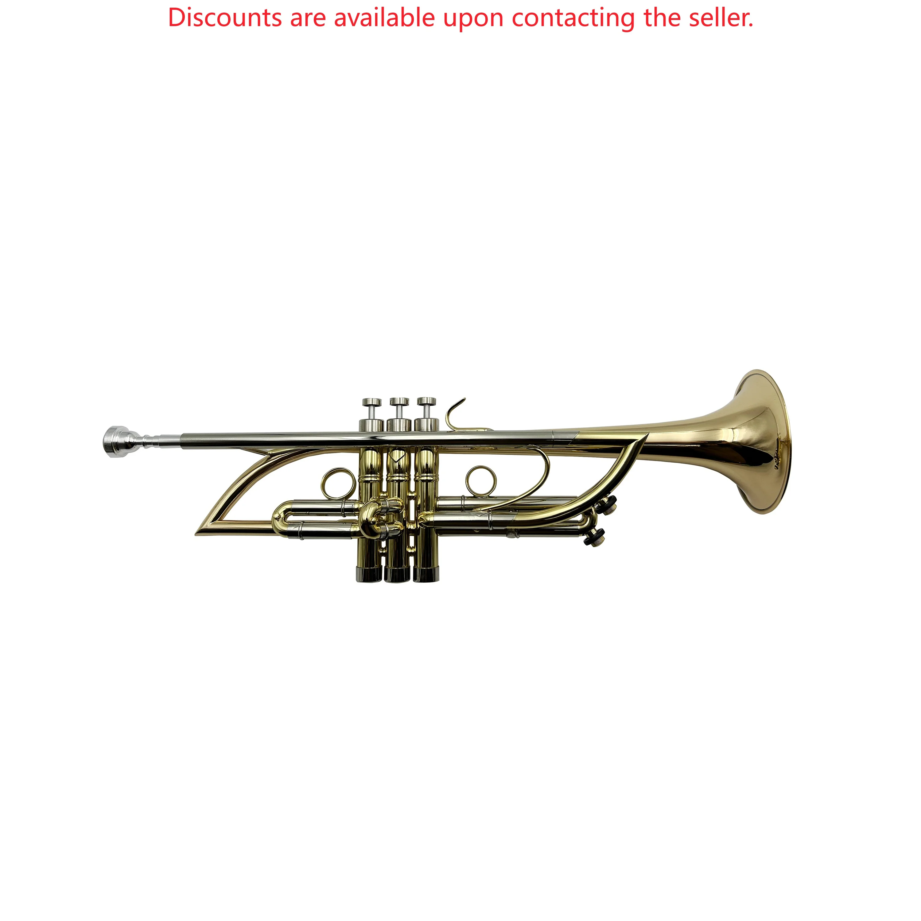 Professional BB Tone Trumpet JYTR409XGC OEM Imitation Gold Copper Brass Body Gold Lacquer Surface Stainless Steel