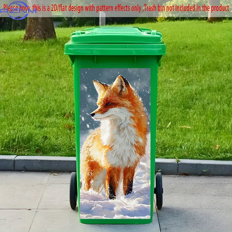 2D Flat Printing 1pc 2D Pattern Printed Kitchen Trash Can Sticker xcm 