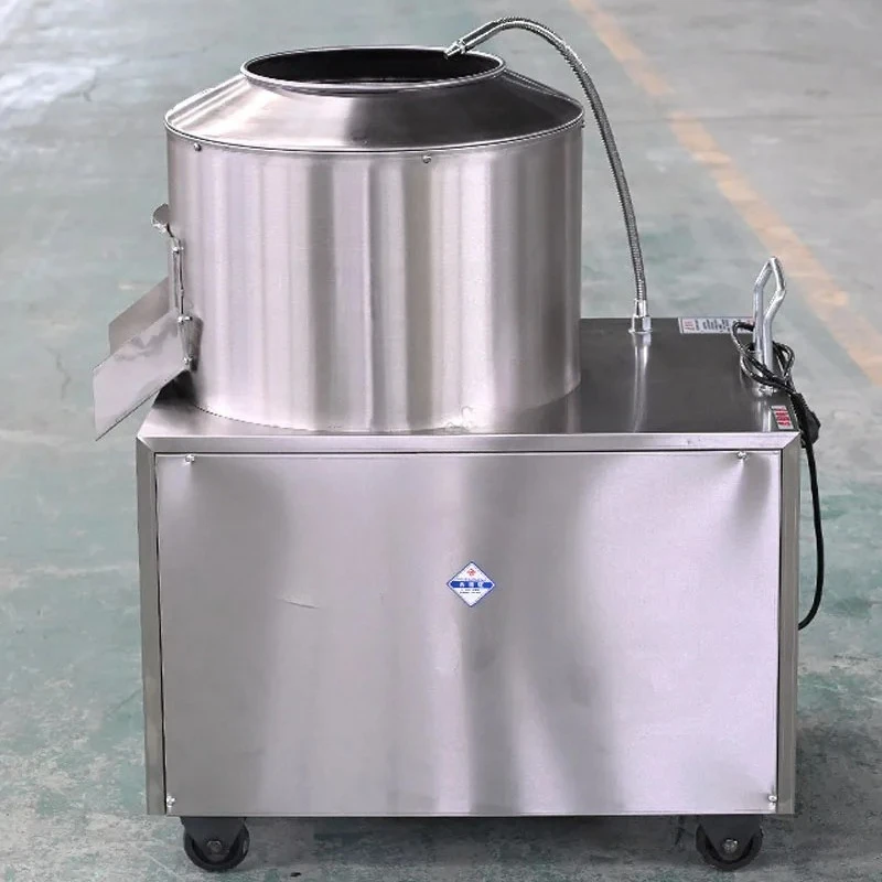Commercial 1500W Automatic Potato Washer Stainless Steel Electric Fruit Vegetable Cleaning Peeling Machine
