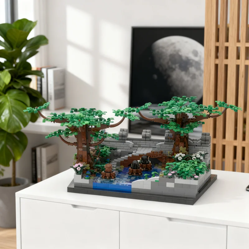1688pcs MOC Hobbit Barrel Chase Scene Hobbit Lord Rings Model Toy Building Blocks Architecture Christmas Gift Birthday Idea DIY