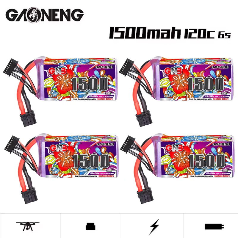 

HV Max 240c 6S 22.8V 1500mAh Lipo Battery For RC Helicopter Quadcopter FPV Racing Drone Spare Parts GNB 22.8V Battery