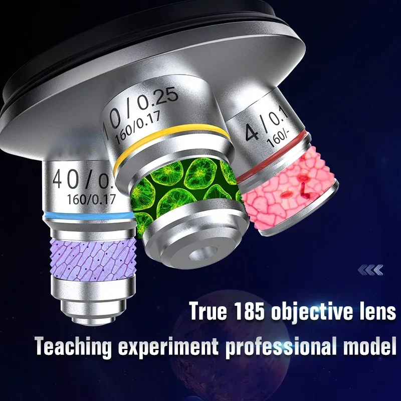 2025 LED 40X 2000X kids laboratory optics biological monocular microscope for students