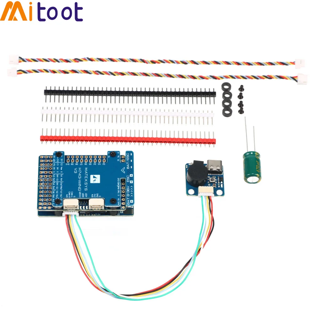 

Полетный контроллер MATEK H743 WING V3 STM32H743VIT6 с двойным IMU, барометром, OSD и слотом SD для INAV ArduPilot RC FPV для самолетов с фиксированным крылом