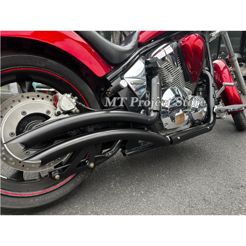 Slip On For HONDA VT1300CX VT1300CXA Fury ABS Interstate 1300 VT1300CT VT1300 2010-2025 Full Motorcycle Exhaust System Link Pipe