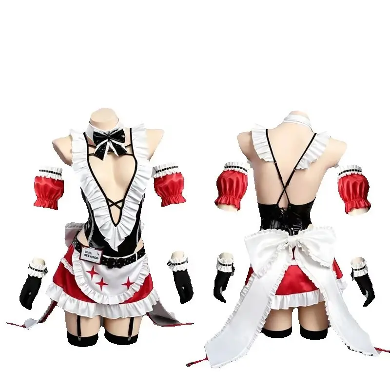 CosAn Game Rapi Cosplay Costumes Fashion Sweet Lovely Coffee Maid Outfit Women Apron Dress Activity Party Role Play Clothing New