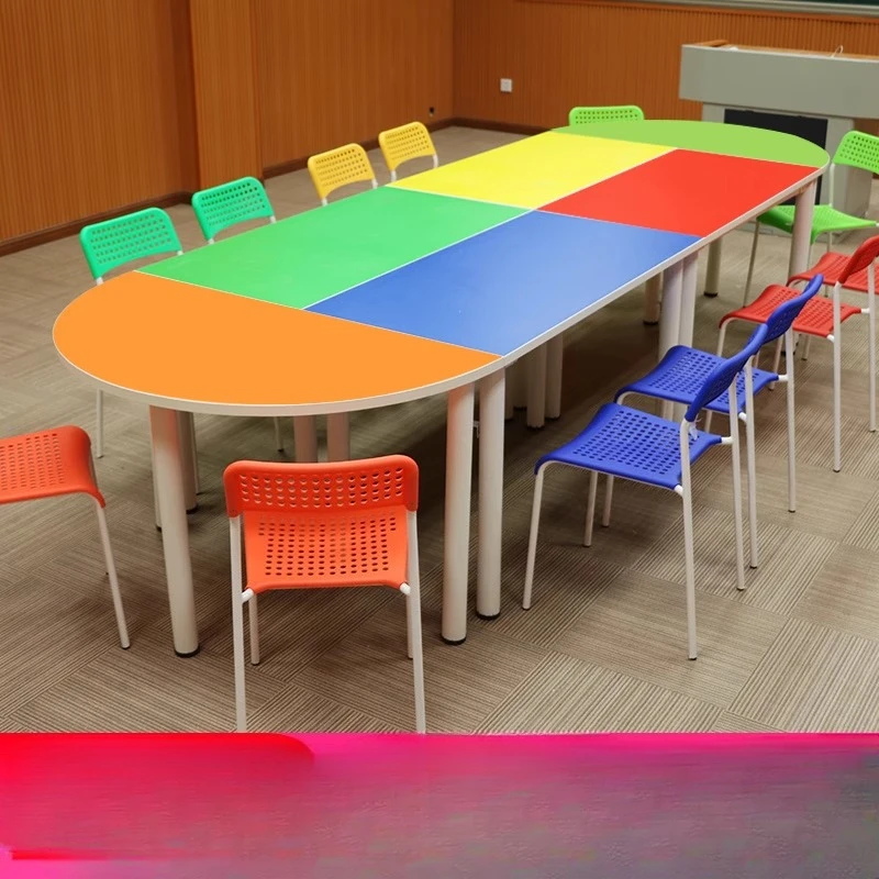 Desks and chairs combination training tutoring class Kindergarten children and primary school students learn double set