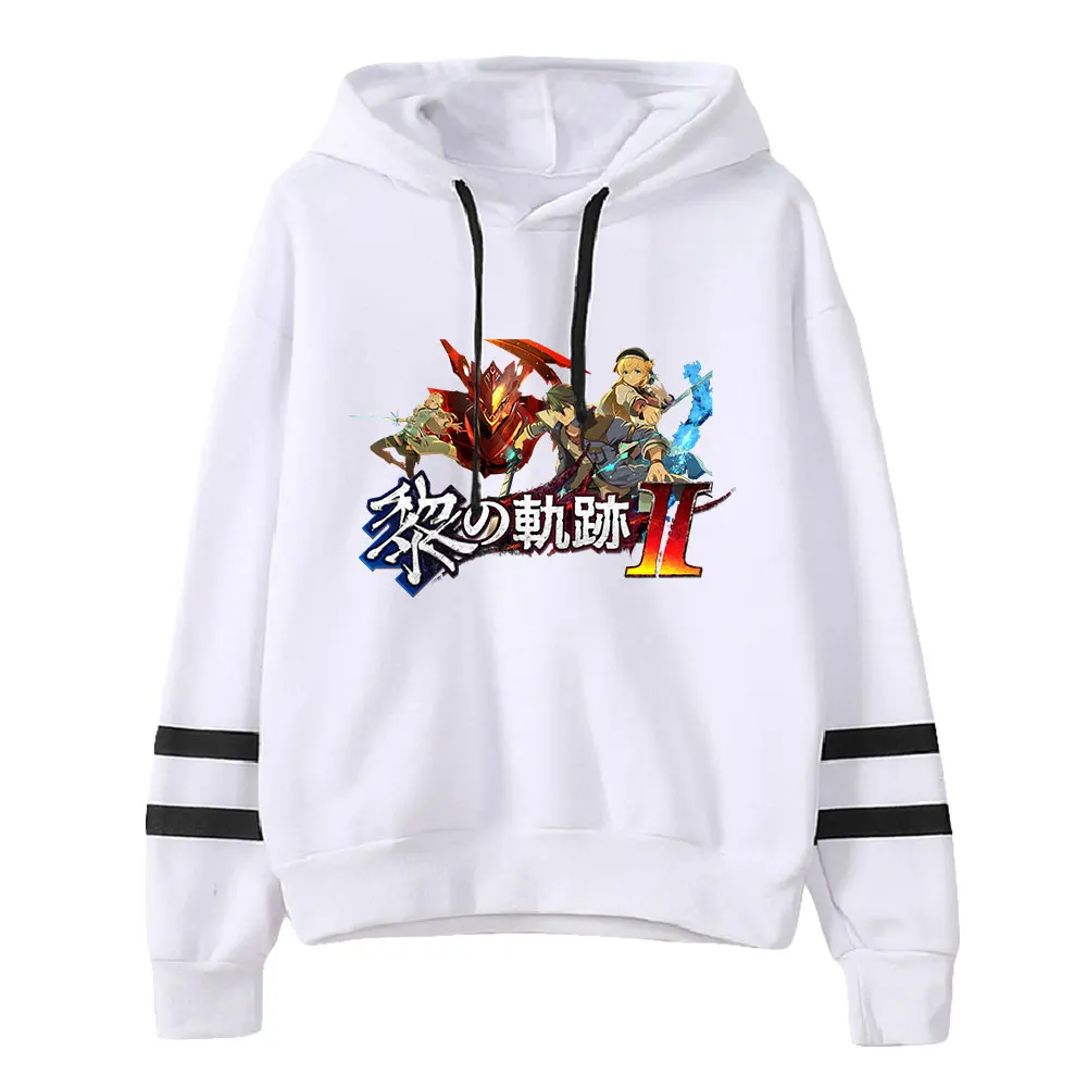 The Legend of Heroes Crimson Sin Hoodie para homens e mulheres, moletom unissex, sem bolso, barras paralelas, manga, roupas de jogo, novo