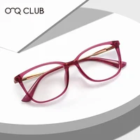 O-Q CLUB gafas de lectura cuadradas clásicas con bloqueo de luz azul, gafas graduadas para mujer, gafas para ordenador # 2057