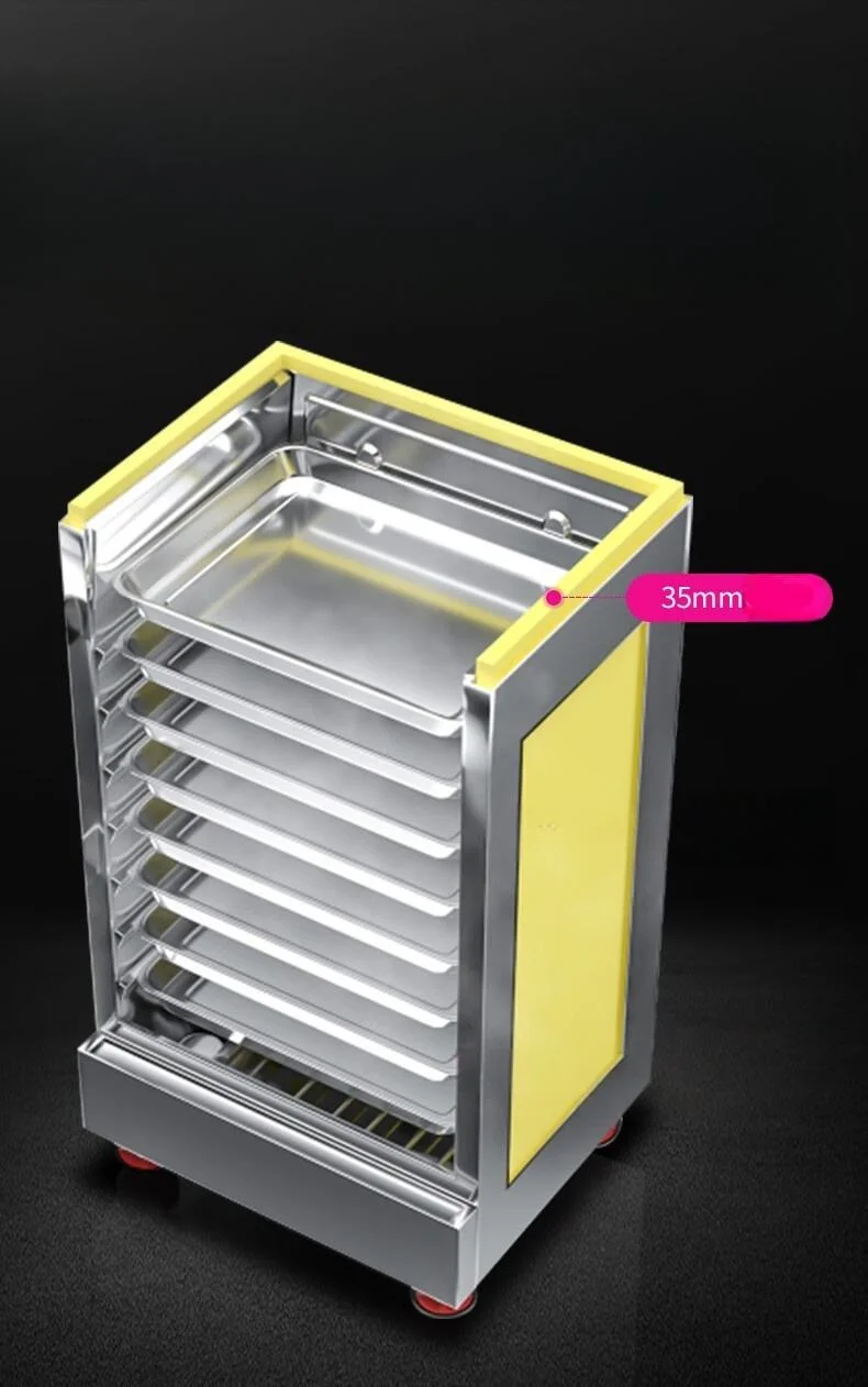 

.8-Tier Stainless Steel Food Warmer Cabinet Smart Cookware Kitchen Use Modern Design Multi-Function Temperature Display Pizza