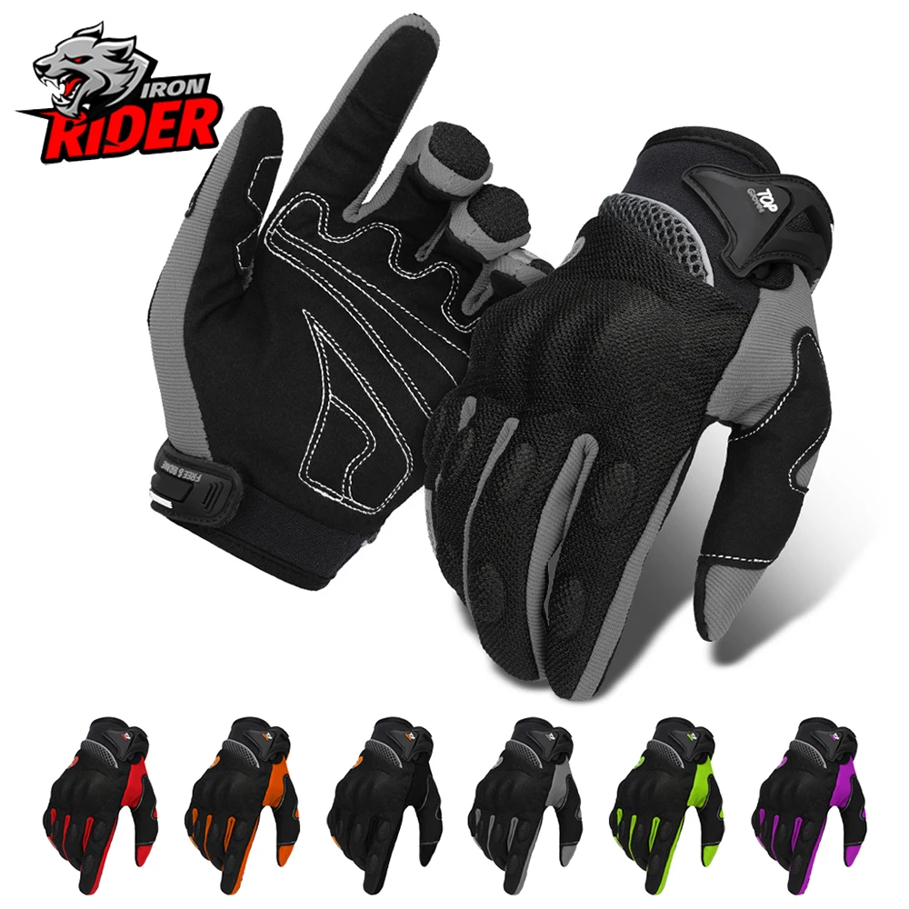 

Motocross Gloves Summer Breathable Motorbike Riding Gloves Touch Screen Motorcycle Full Finger Protective Gloves Anti Slip M-2XL