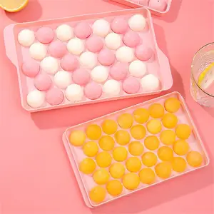 Round ice cube tray with lid, Homemade Ice Compartment Creative Ice Ball Model, 3D Ice Ball Box, Ice Cream 10 Main Sales Make Ice - №2