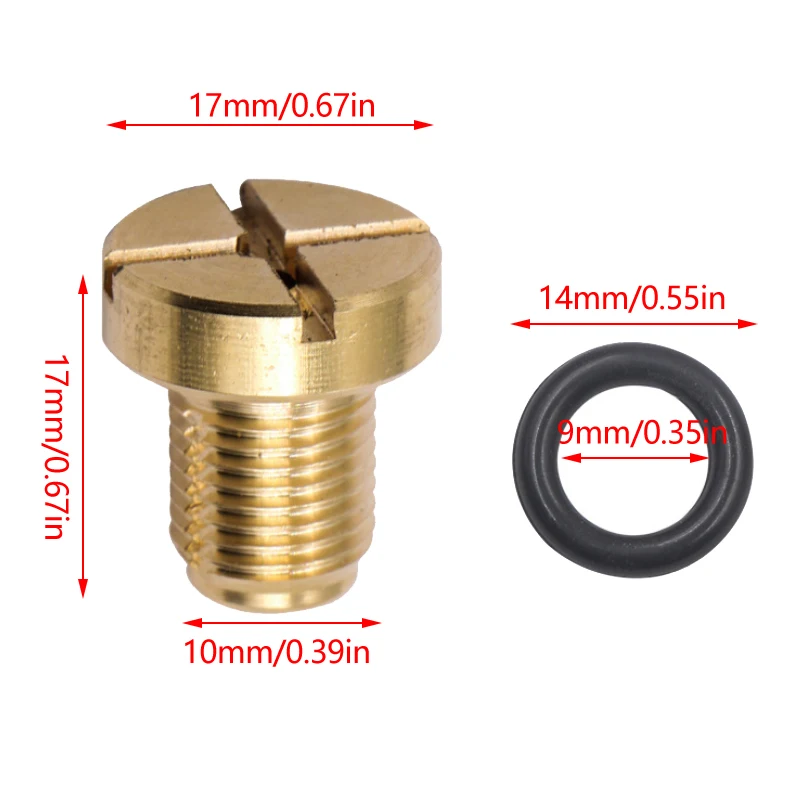 SW1pc brass Durable Brass Coolant Expansion Screw Reliable Water Drainage Screw 17111712788 Replacement Suitable For E36 E39 E46
