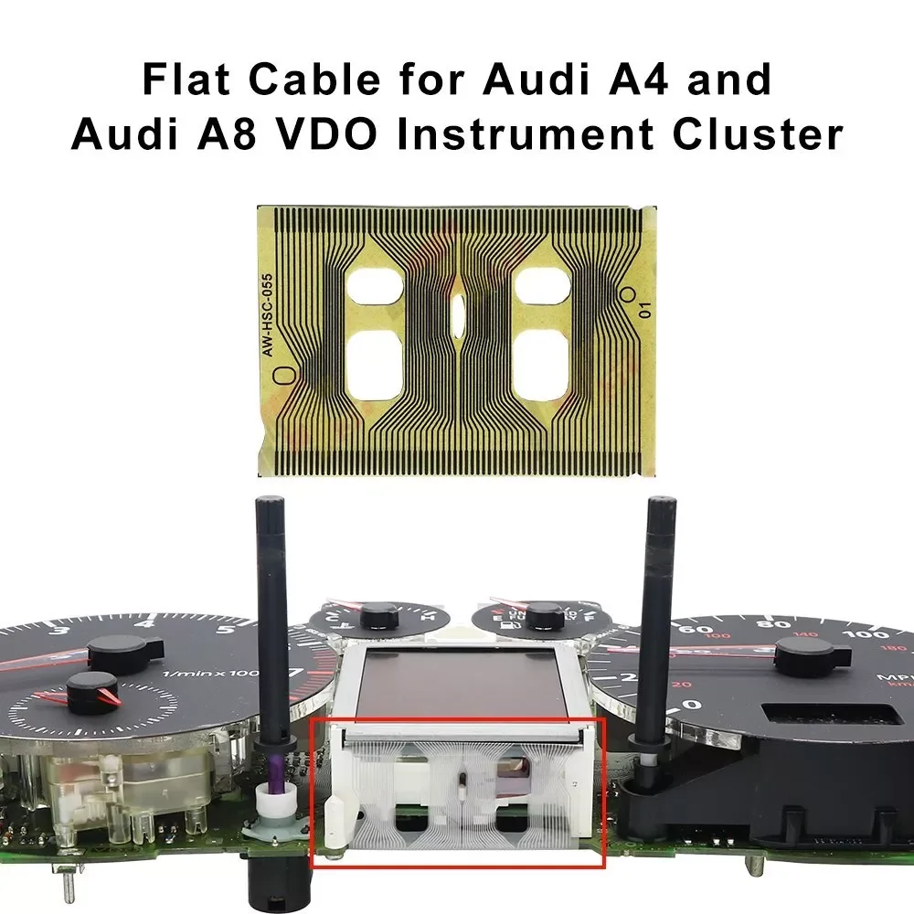 

1 шт., плоский ленточный кабель для Audi A4 B5 A8 D2 VDO, приборная панель, ремонт пикселей