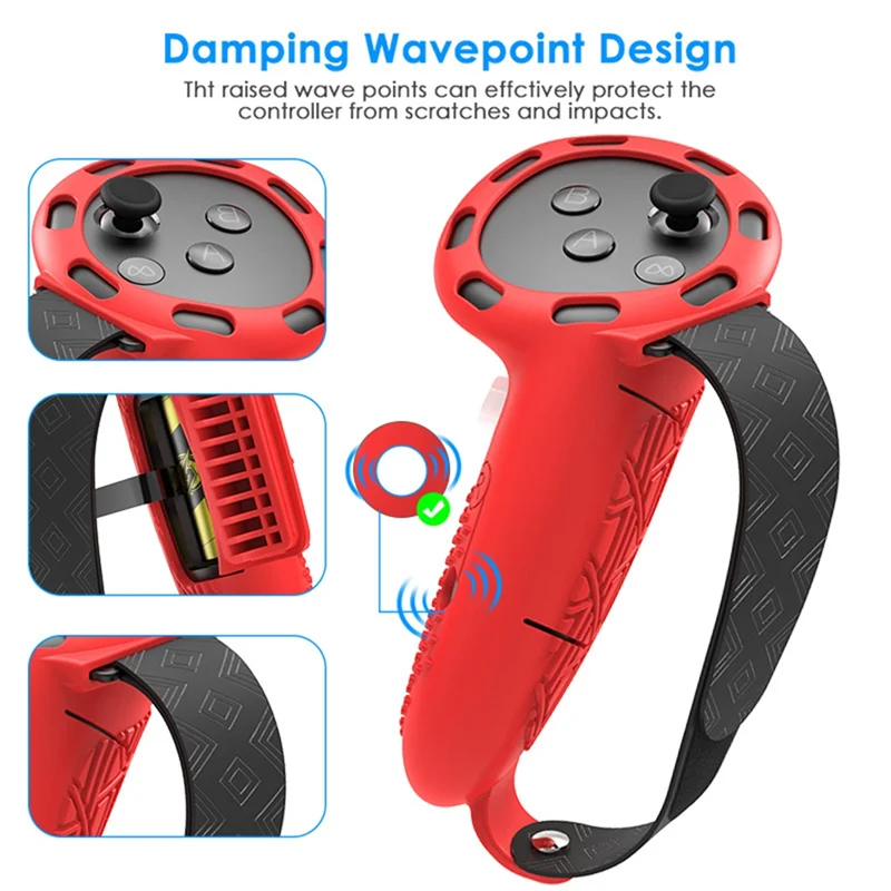 غطاء حماية للعدسة، غطاء حماية VR مضاد للسقوط، غطاء مقبض وحدة التحكم لمجموعة Meta Quest 3S المكونة من 7 قطع