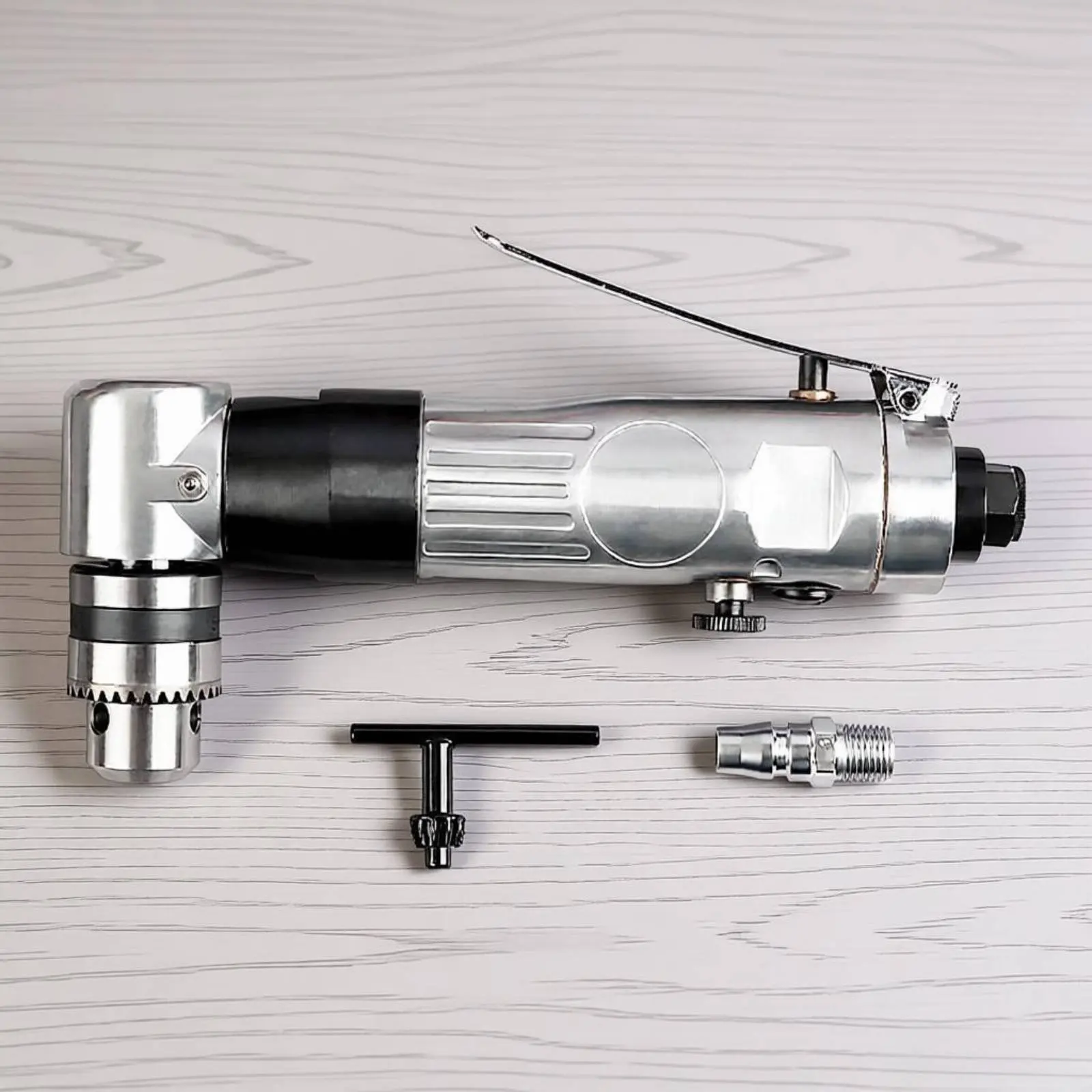 3/8 Inch 90-Degree Air Drill 1500 Rotations per Minute High Speed Reversible Air-Powered Angle Drill Robust Duty Comfortable