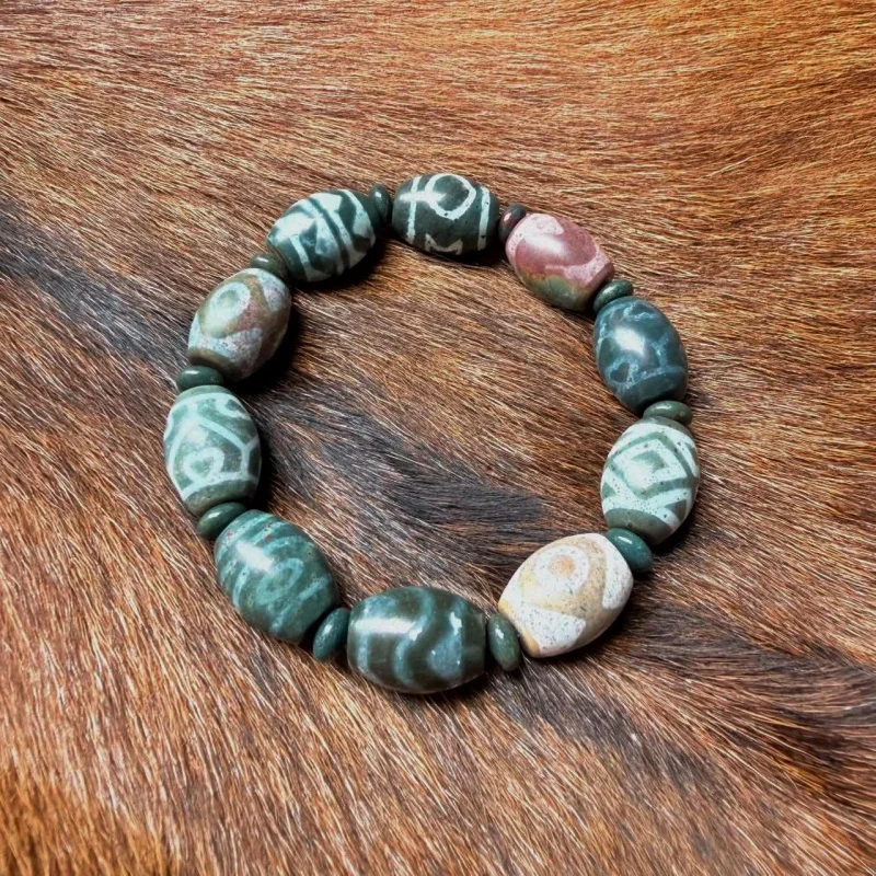 Xiangxiong Agate Tibetan Dzi Bracelet natural agate Charming Mutipute totems precious taki Bracelet for men and women