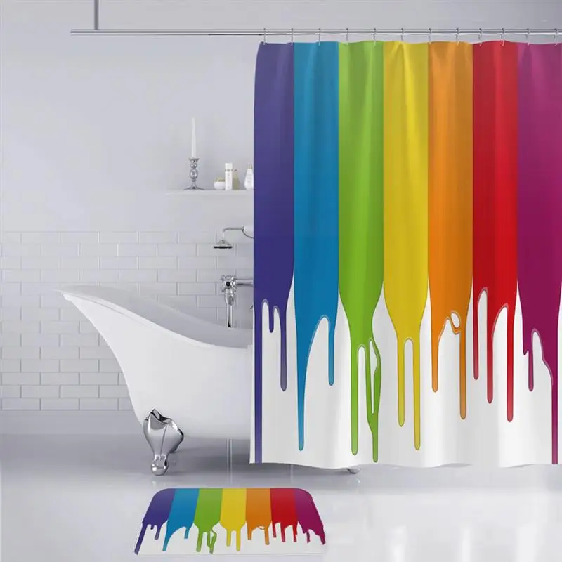 Shower Curtain Rainbow Stripe: 71\