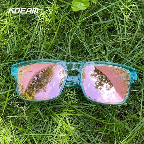 Imagen 2 del producto KDEAM Gafas de sol cuadradas unisex Polarizadas Flash con elegantes gafas de sol rosadas espejadas Nuevos colores KD332