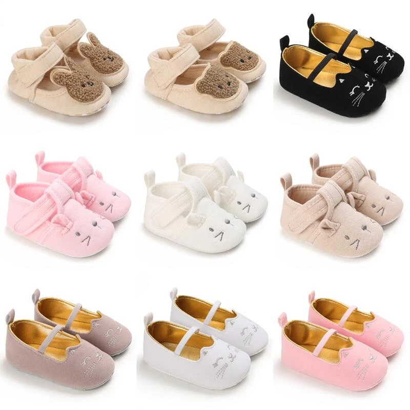 Baby Girls boy Cute Casual Cartoon Embroidered Toddler Shoes ，Lightweight Soft Sole Shoes