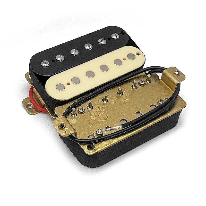 6-String Dual Coil Pickup Adjustable/Fixed Pole Piece Ceramic Bar Magnet 2-Core Zebra Colour Pickup