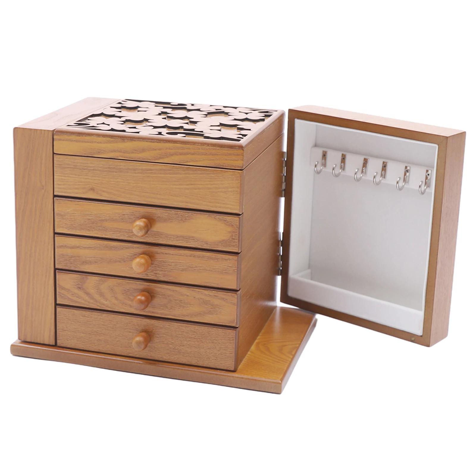 

Weihnachts Geburtstags Geschenke 5 Schichten Schmucks Cha Tullen Rustikale Holz Veranstalter Lagerung Für Uhren