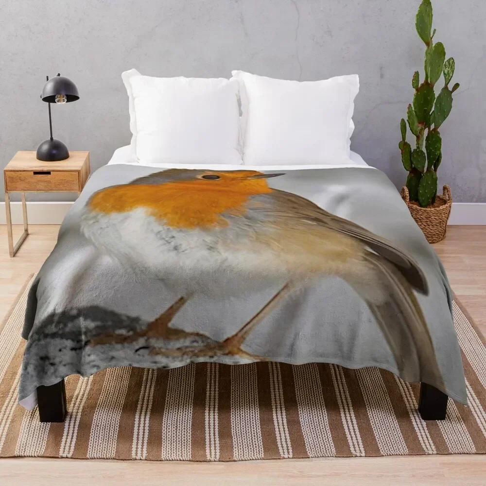 

Cheeky Robin Throw Blanket for sofa Stuffeds Blankets